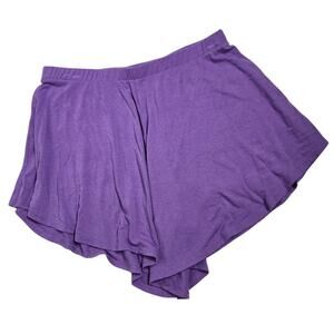 Free People Beach Purple Flowy Loose Fit High Rise Shorts Women's Medium